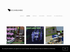 'scumbumbomods.com' screenshot