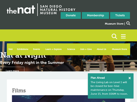 'sdnhm.org' screenshot