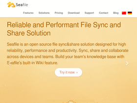 'seafile.com' screenshot