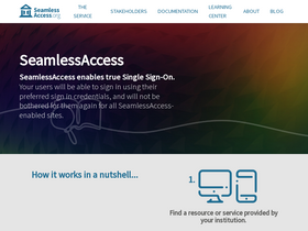 'seamlessaccess.org' screenshot