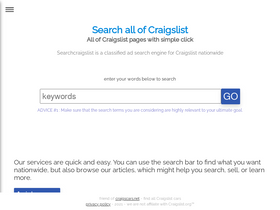 'searchcraigslist.org' screenshot