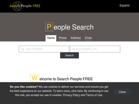 'searchpeoplefree.com' screenshot