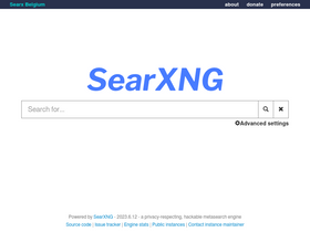 'searx.be' screenshot