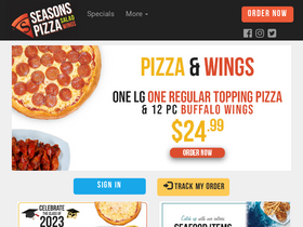 'seasonspizza.com' screenshot