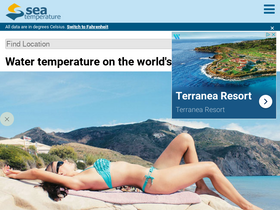 'seatemperature.net' screenshot