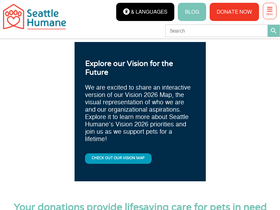 'seattlehumane.org' screenshot