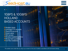 'seedhost.eu' screenshot