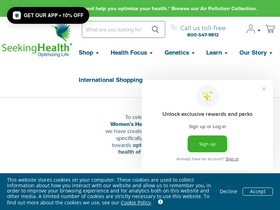 'seekinghealth.com' screenshot