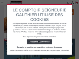 'seigneuriegauthier.com' screenshot