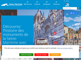 'seine-maritime-tourisme.com' screenshot