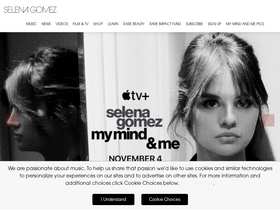 'selenagomez.com' screenshot