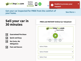 'sellanycar.com' screenshot