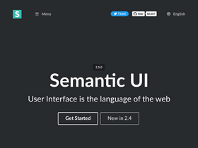 'semantic-ui.com' screenshot