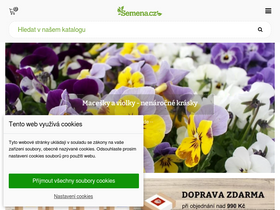 'semena.cz' screenshot
