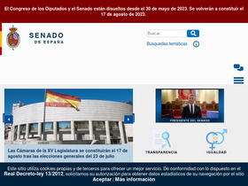 'senado.es' screenshot