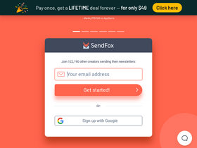 'sendfox.com' screenshot