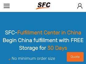'sendfromchina.com' screenshot