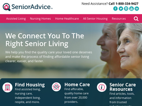 'senioradvice.com' screenshot