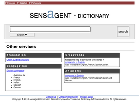 'sensagent.com' screenshot