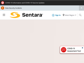 'sentara.com' screenshot