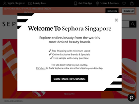 'sephora.sg' screenshot