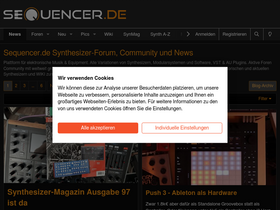 'sequencer.de' screenshot