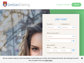 'serbiandating.com' screenshot