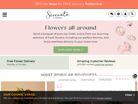 'serenataflowers.com' screenshot