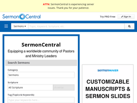 'sermoncentral.com' screenshot