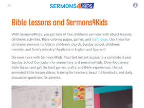 'sermons4kids.com' screenshot