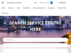 'servicecentrelist.com' screenshot