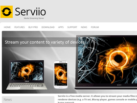 'serviio.org' screenshot