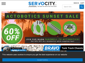 'servocity.com' screenshot