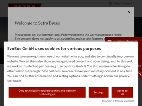 'setra-bus.com' screenshot