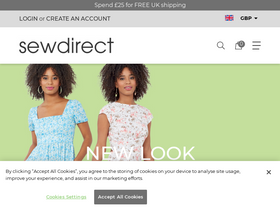 'sewdirect.com' screenshot