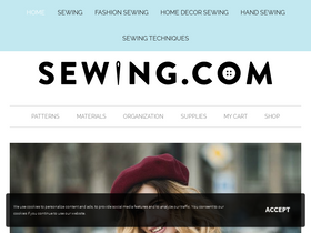 'sewing.com' screenshot