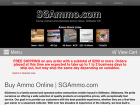 'sgammo.com' screenshot