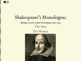 'shakespeare-monologues.org' screenshot