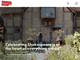 'shakespeare.org.uk' screenshot