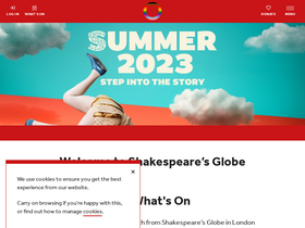 'shakespearesglobe.com' screenshot