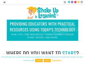 'shakeuplearning.com' screenshot