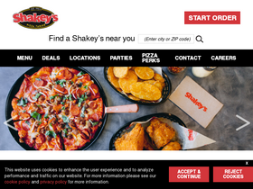 'shakeys.com' screenshot