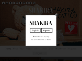 'shakira.com' screenshot