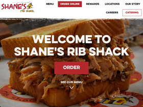 'shanesribshack.com' screenshot