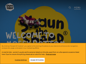 'shaunthesheep.com' screenshot