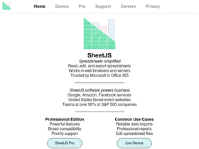 'sheetjs.com' screenshot