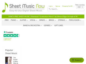 'sheetmusicnow.com' screenshot