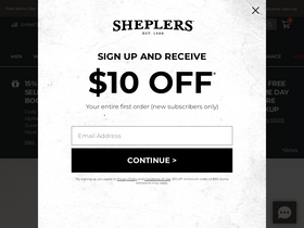 'sheplers.com' screenshot