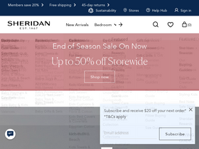'sheridan.com.au' screenshot
