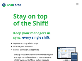 'shiftnote.com' screenshot